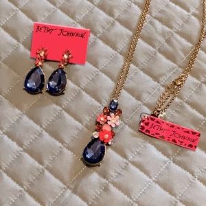 Betsey Johnson necklace and Earrings set